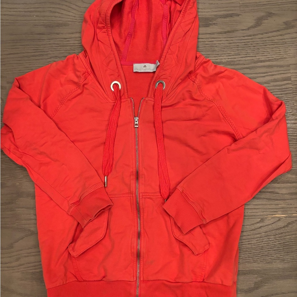 Stella McCartney Bright Coral Zip Hoodie